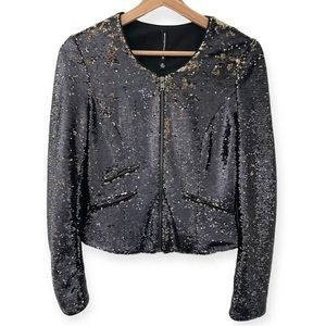 W118 by Walter Baker Sequin Keisha Moto Jacket XS